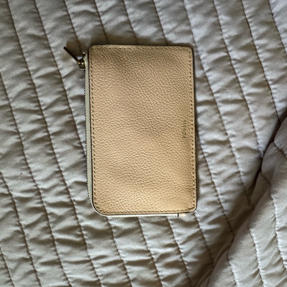 Fossil Cream Leather Wallet